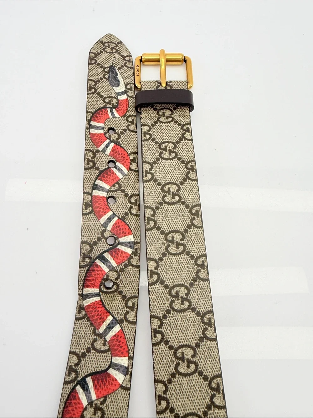 Authentic Rare Gucci Supreme Gg Kingsnake Belt 434520 100/40”